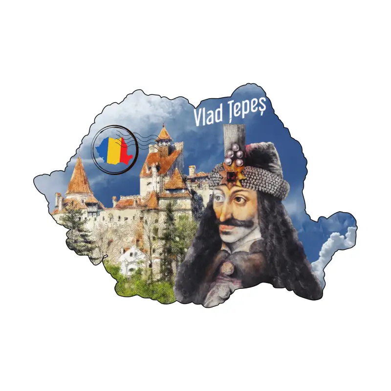 Castelul bran, vlad tepes, magnet harta, model mgs193v